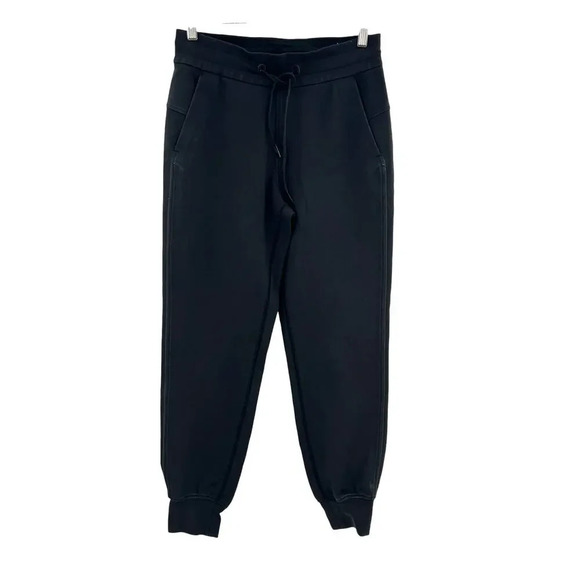 Lululemon On Track Jogger Black Solid Sweatpants Athleisure‎ Size 6 - Picture 1 of 11